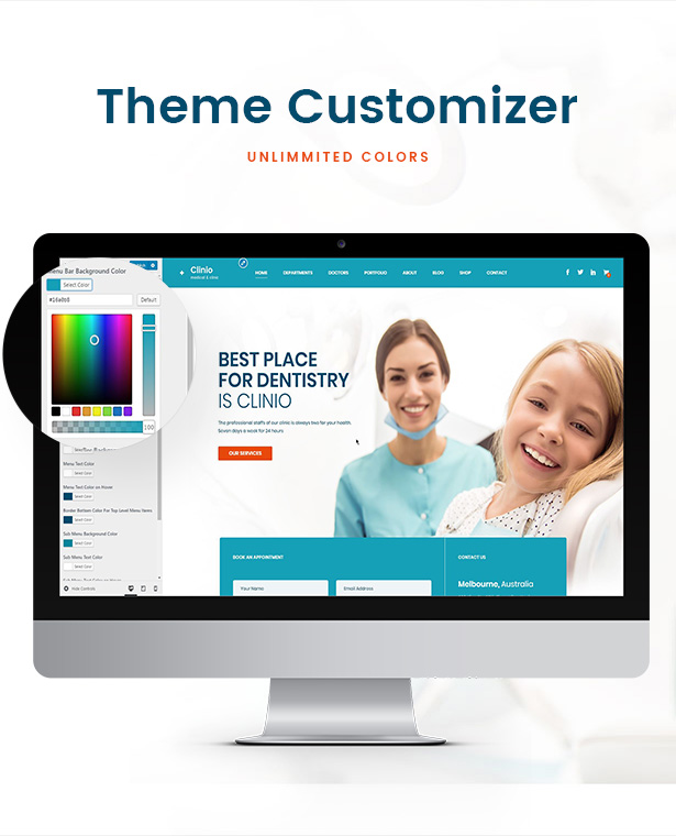 Clinio - Medical & Dental WordPress Theme Theme Customizer