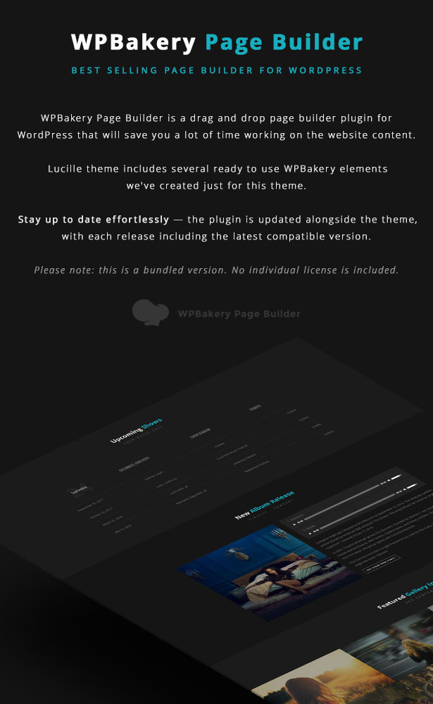 Lucille Music WordPress Theme - Visual Composer