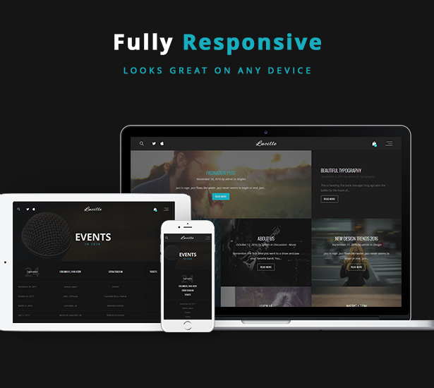 Lucille Music WordPress Theme - Fully Responsive