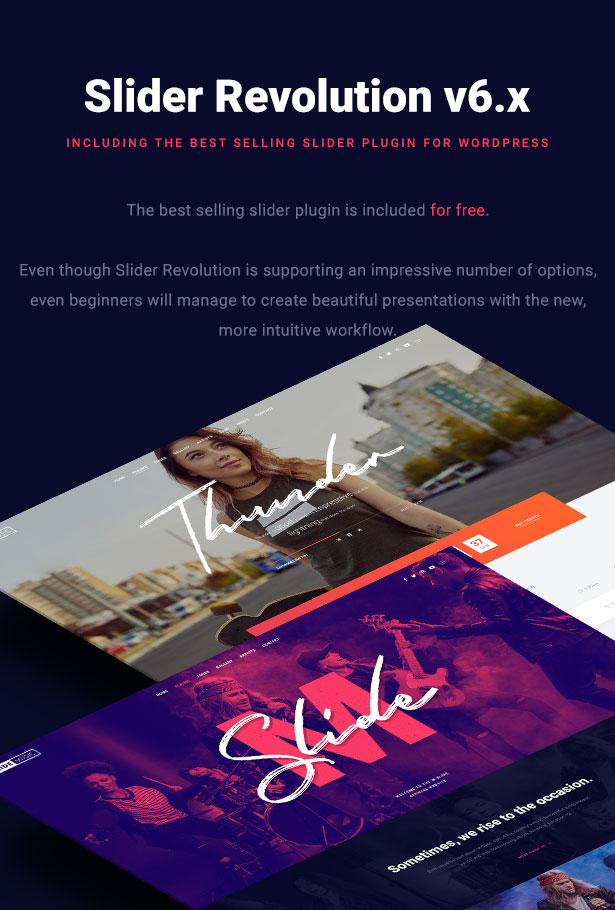 Slide - Music WordPress Theme