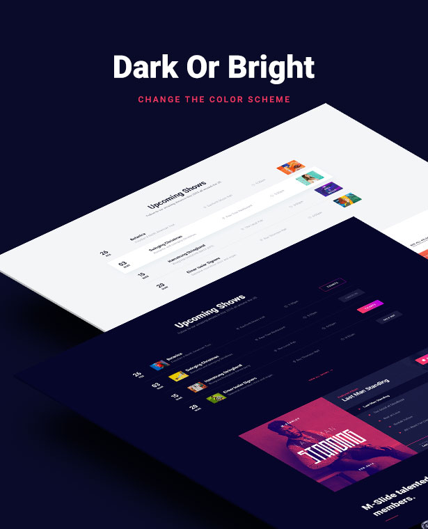 Slide Music WordPress Theme Dark Bright